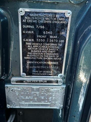 SCAZN19C3VCX59072 - 1997 ROLLS-ROYCE SILVER SPU GREEN photo 10