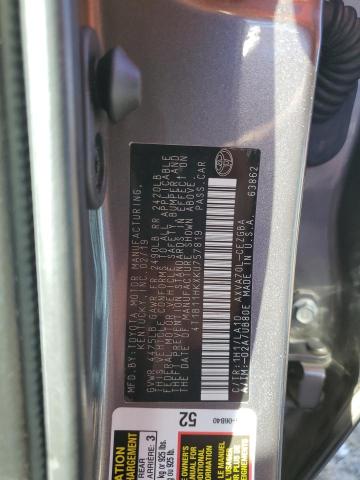 4T1B11HKXKU757819 - 2019 TOYOTA CAMRY L GRAY photo 12