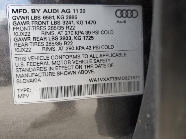 WA1VXAF79MD021871 - 2021 AUDI Q7 PRESTIGE 灰色 照片 13