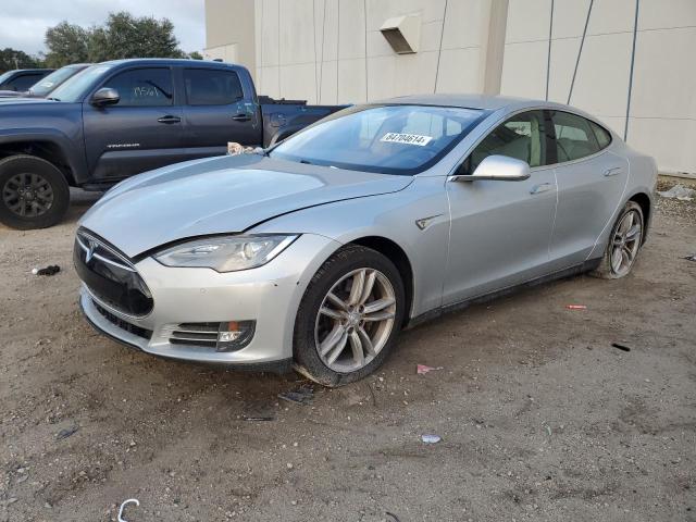 5YJSA1CN5DFP24938 - 2013 TESLA MODEL S SILVER photo 1