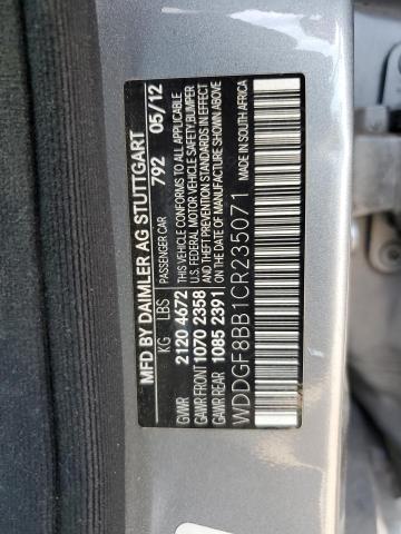 WDDGF8BB1CR235071 - 2012 MERCEDES-BENZ C 300 4MATIC GRAY photo 12