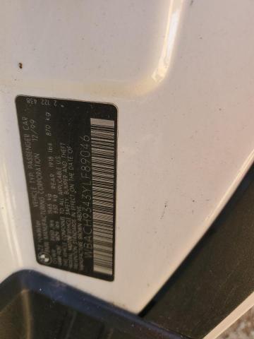 WBACH9343YLF89046 - 2000 BMW Z3 2.3 WHITE photo 12