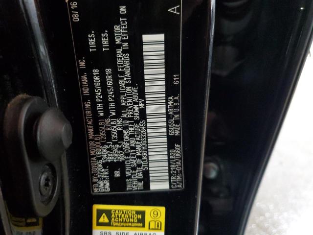 5TDJKRFH3GS328455 - 2016 TOYOTA HIGHLANDER XLE 黑色 照片 13