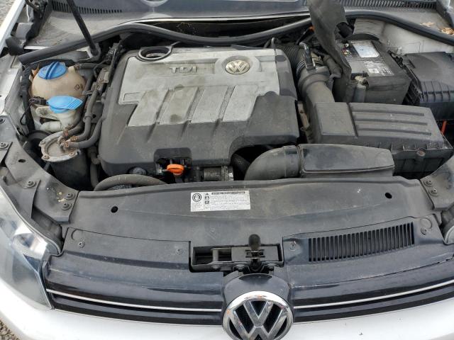 3VWPL7AJ3CM641874 - 2012 VOLKSWAGEN JETTA TDI WHITE photo 11