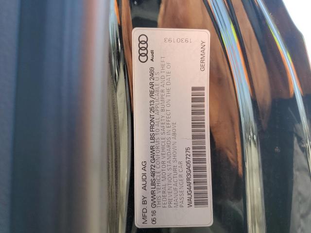 WAUG4AFR3GA057275 - 2016 AUDI S5 PREMIUM PLUS შავი ფოტო 12