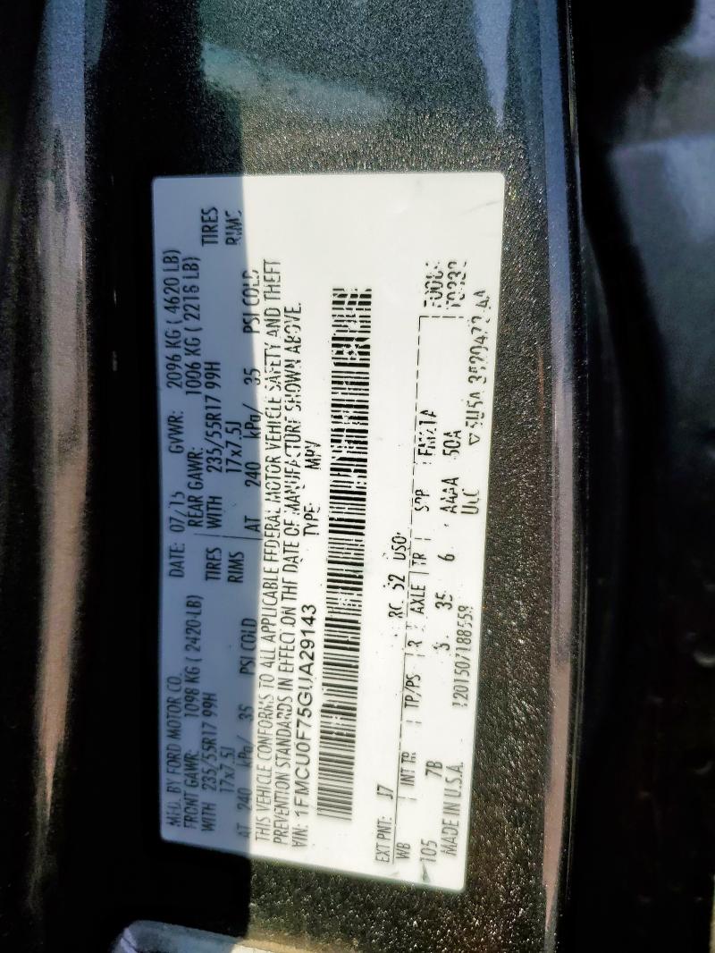 1FMCU0F75GUA29143 - 2016 FORD ESCAPE S Сұр фото 14