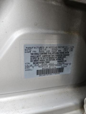 3N1AB7AP3DL778081 - 2013 NISSAN SENTRA S 银色 照片 12