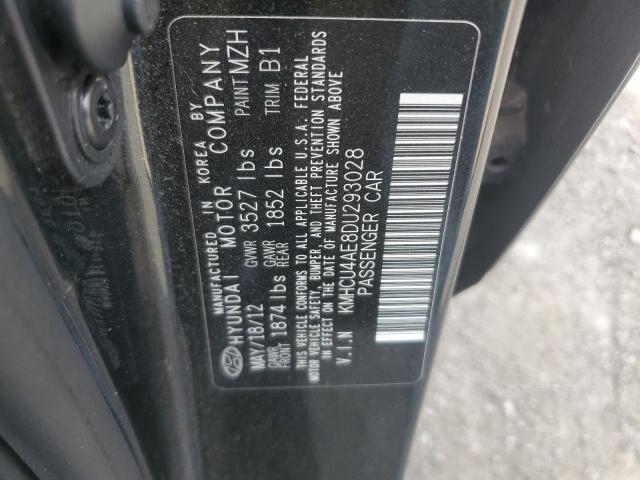 KMHCU4AE8DU293028 - 2013 HYUNDAI ACCENT GLS BLACK photo 12