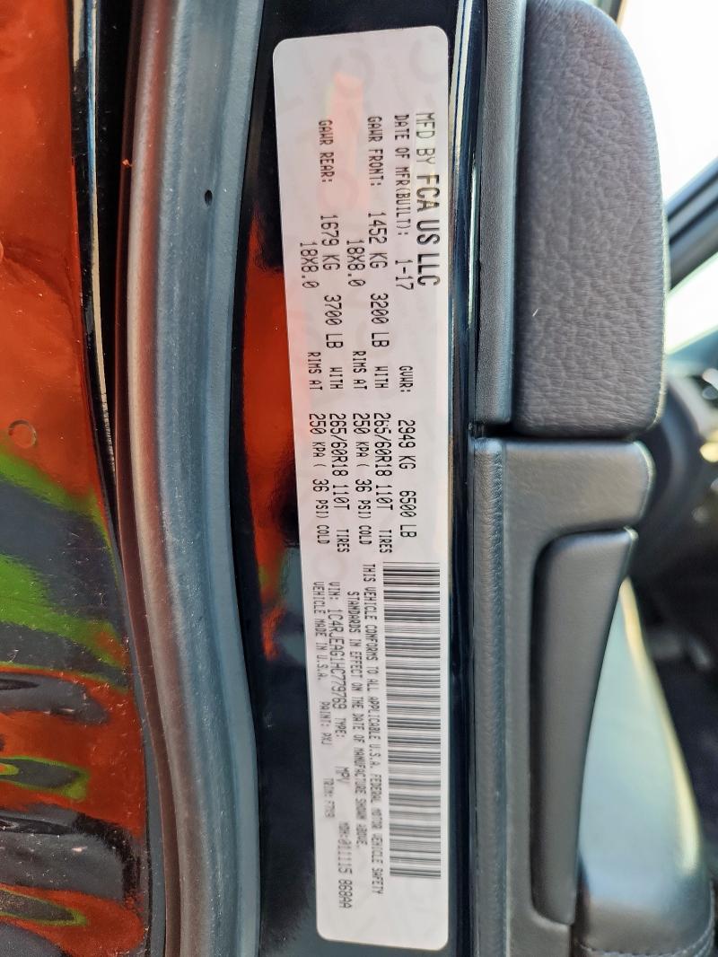 1C4RJEAG1HC779769 - 2017 JEEP GRAND CHER LAREDO BLACK photo 13