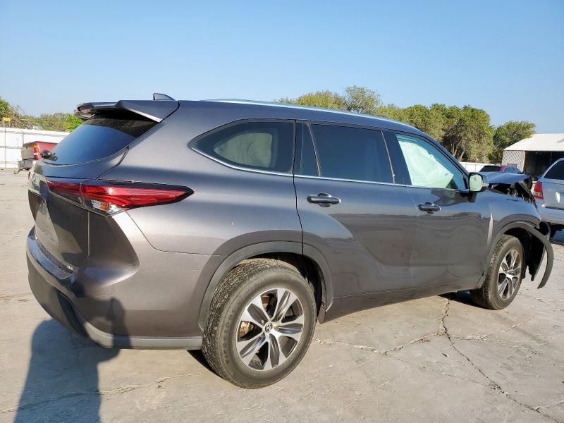5TDGZRAH5MS524180 - 2021 TOYOTA HIGHLANDER XLE 灰色 照片 3