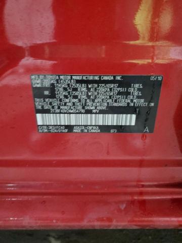 2T3BF4DV2AW054790 - 2010 TOYOTA RAV4 RED photo 14