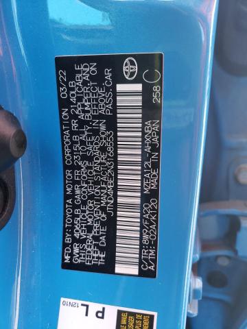 JTND4MBE2N3168553 - 2022 TOYOTA COROLLA SE BLUE photo 12