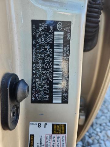 JTDKN3DU2A0101034 - 2010 TOYOTA PRIUS BEIGE photo 12