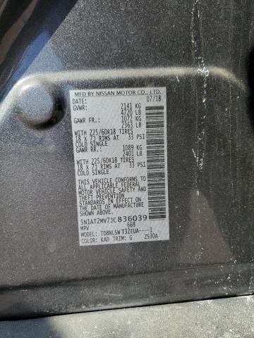 5N1AT2MV7JC836039 - 2018 NISSAN ROGUE S Серый фото 13