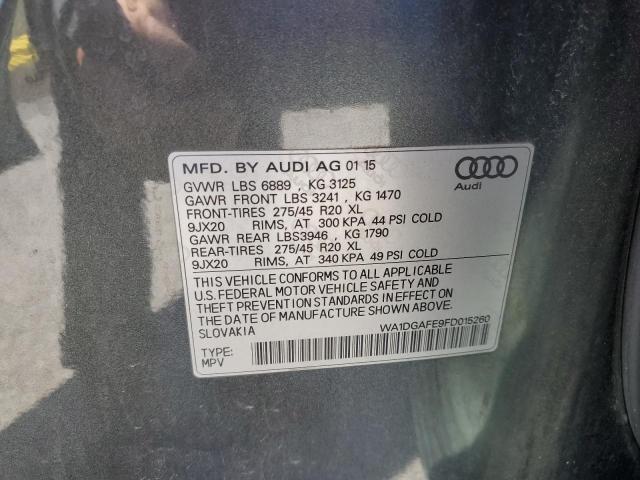 WA1DGAFE9FD015260 - 2015 AUDI Q7 PRESTIGE رمادي صورة 13