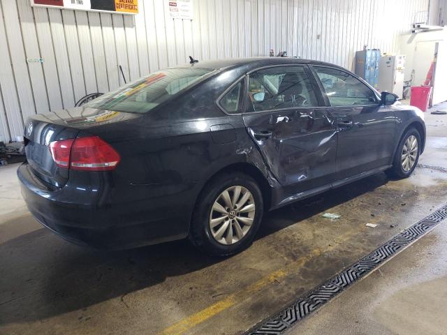 1VWAP7A32CC098627 - 2012 VOLKSWAGEN PASSAT S BLACK photo 3