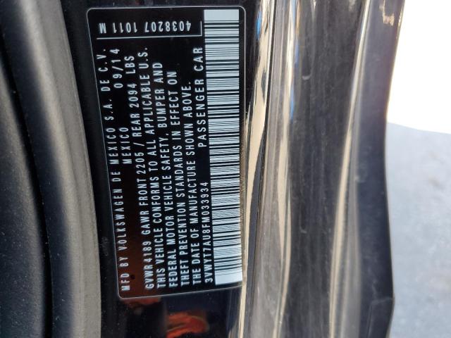 3VWYT7AU8FM033934 - 2015 VOLKSWAGEN GTI შავი ფოტო 12