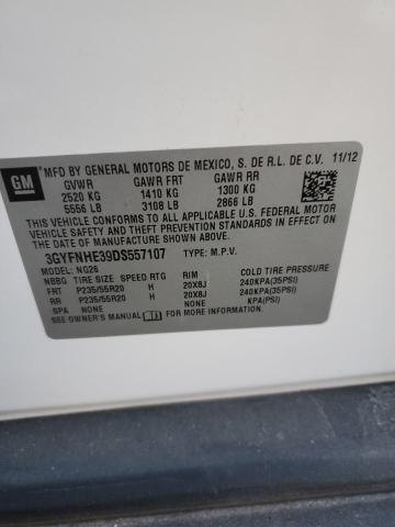 3GYFNHE39DS557107 - 2013 CADILLAC SRX PERFORMANCE COLLECTION თეთრი ფოტო 14