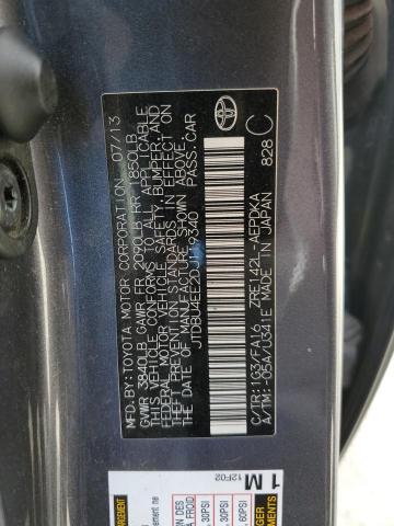 JTDBU4EE2DJ119340 - 2013 TOYOTA COROLLA BASE Gris photo 12