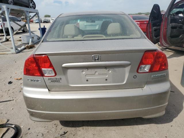 JHMES96655S012428 - 2005 HONDA CIVIC HYBRID ბეჟი ფოტო 6