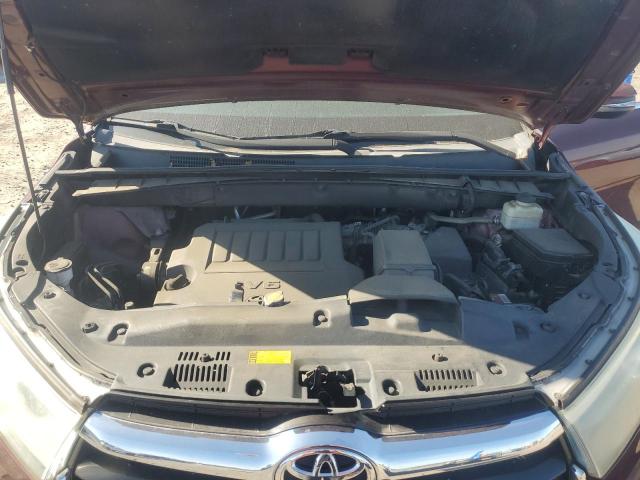 5TDJKRFH2FS134899 - 2015 TOYOTA HIGHLANDER XLE Бордовий фото 12