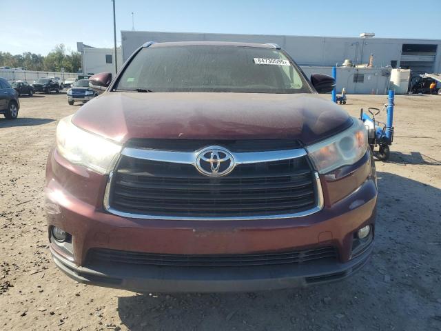 5TDJKRFH2FS134899 - 2015 TOYOTA HIGHLANDER XLE Бордовий фото 5
