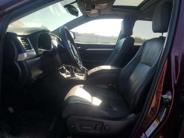 5TDJKRFH2FS134899 - 2015 TOYOTA HIGHLANDER XLE Бордовий фото 7