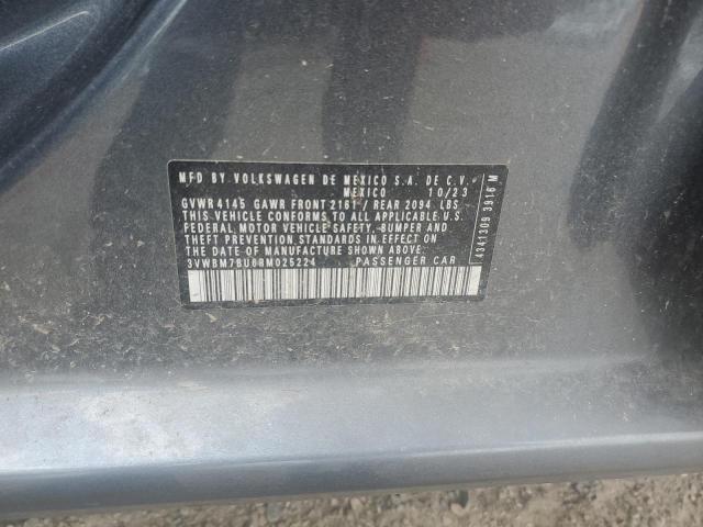 3VWBM7BU6RM025224 - 2024 VOLKSWAGEN JETTA SPORT GRAY photo 12