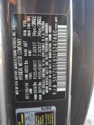 5XYZU3LB5FG247480 - 2015 HYUNDAI SANTA FE S GRAY photo 13