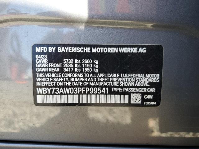 WBY73AW03PFP99541 - 2023 BMW I4 EDRIVE 40 Gris photo 13