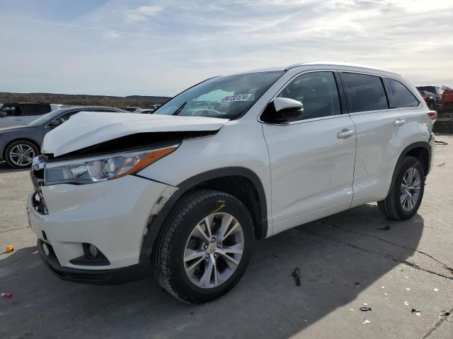 5TDKKRFH5FS080003 - 2015 TOYOTA HIGHLANDER XLE WHITE photo 1