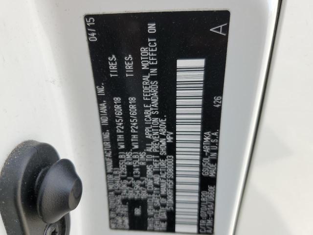 5TDKKRFH5FS080003 - 2015 TOYOTA HIGHLANDER XLE WHITE photo 13