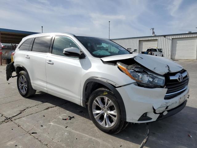 5TDKKRFH5FS080003 - 2015 TOYOTA HIGHLANDER XLE WHITE photo 4