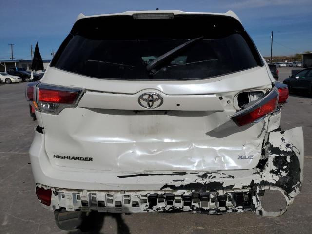 5TDKKRFH5FS080003 - 2015 TOYOTA HIGHLANDER XLE WHITE photo 6