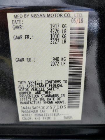 1N4AL3AP5JC257105 - 2018 NISSAN ALTIMA 2.5 Qara foto 12