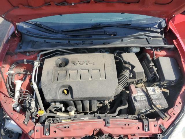 2T1BURHE5EC133643 - 2014 TOYOTA COROLLA L RED photo 11