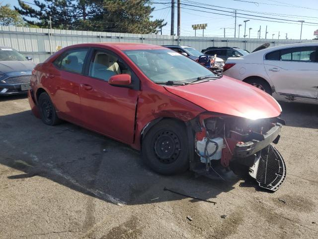 2T1BURHE5EC133643 - 2014 TOYOTA COROLLA L RED photo 4