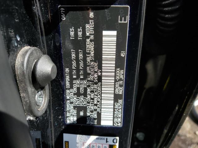 JTEZU5JR2K5208596 - 2019 TOYOTA 4RUNNER SR5 Սև լուսանկար 13