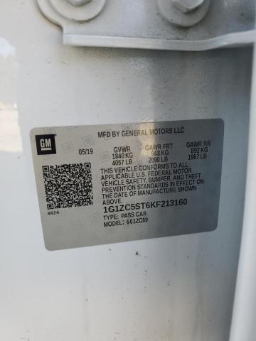 1G1ZC5ST6KF213160 - 2019 CHEVROLET MALIBU LS 白色 照片 12