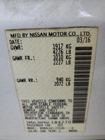 1N4AL3AP4GC184270 - 2016 NISSAN ALTIMA 2.5 WHITE photo 13