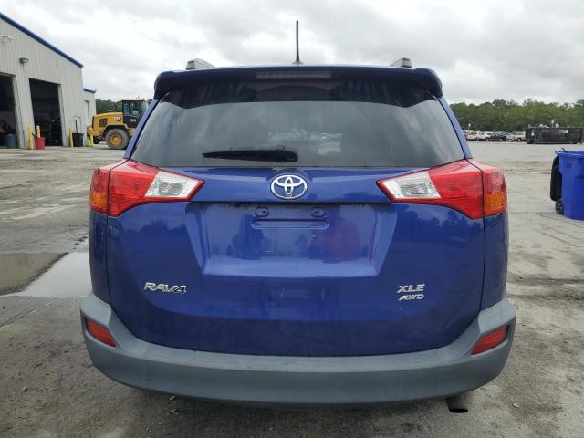 2T3RFREV1EW216425 - 2014 TOYOTA RAV4 XLE BLUE photo 6