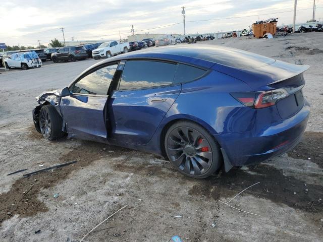5YJ3E1EC7MF059612 - 2021 TESLA MODEL 3 أزرق صورة 2
