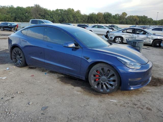 5YJ3E1EC7MF059612 - 2021 TESLA MODEL 3 أزرق صورة 4
