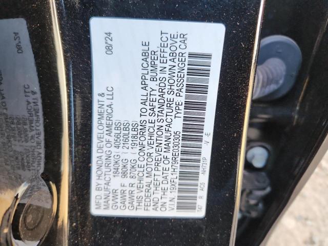 19XFL1H79RE030305 - 2024 HONDA CIVIC EXL BLACK photo 12