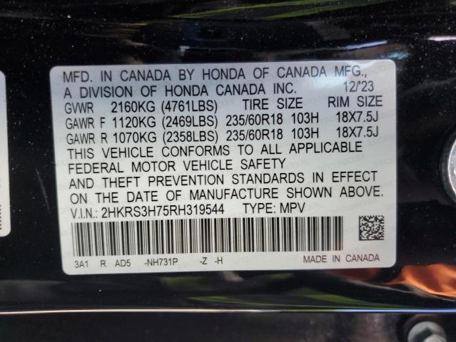 2HKRS3H75RH319544 - 2024 HONDA CR-V EXL BLACK photo 13