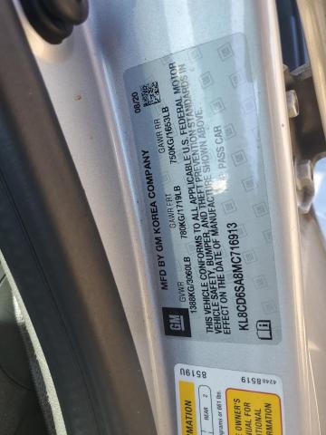 KL8CD6SA8MC716913 - 2021 CHEVROLET SPARK 1LT ვერცხლისფერი ფოტო 13