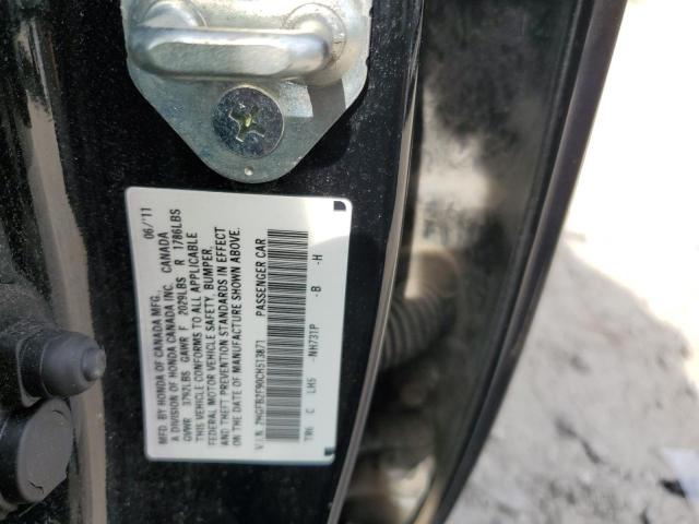 2HGFB2F90CH513871 - 2012 HONDA CIVIC EXL Черный фото 12