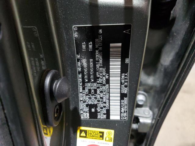 5TDKKRFH9GS122996 - 2016 TOYOTA HIGHLANDER XLE 绿色 照片 12