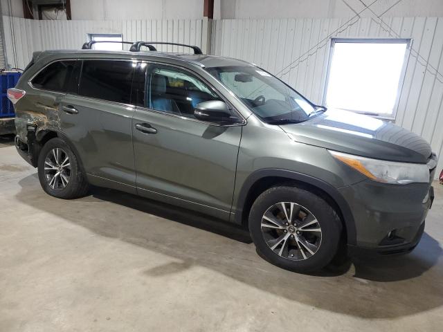 5TDKKRFH9GS122996 - 2016 TOYOTA HIGHLANDER XLE 绿色 照片 4