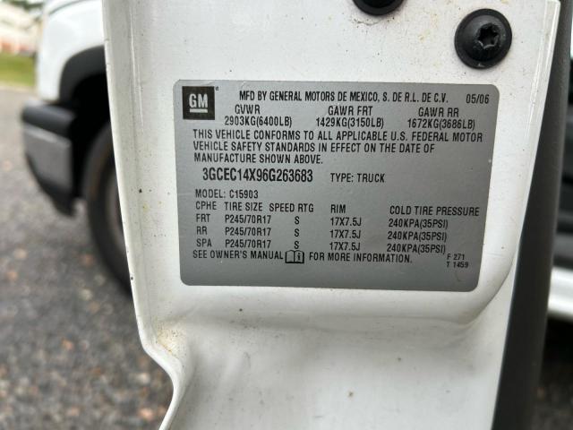 3GCEC14X96G263683 - 2006 CHEVROLET SILVERADO C1500 Ақ фото 10